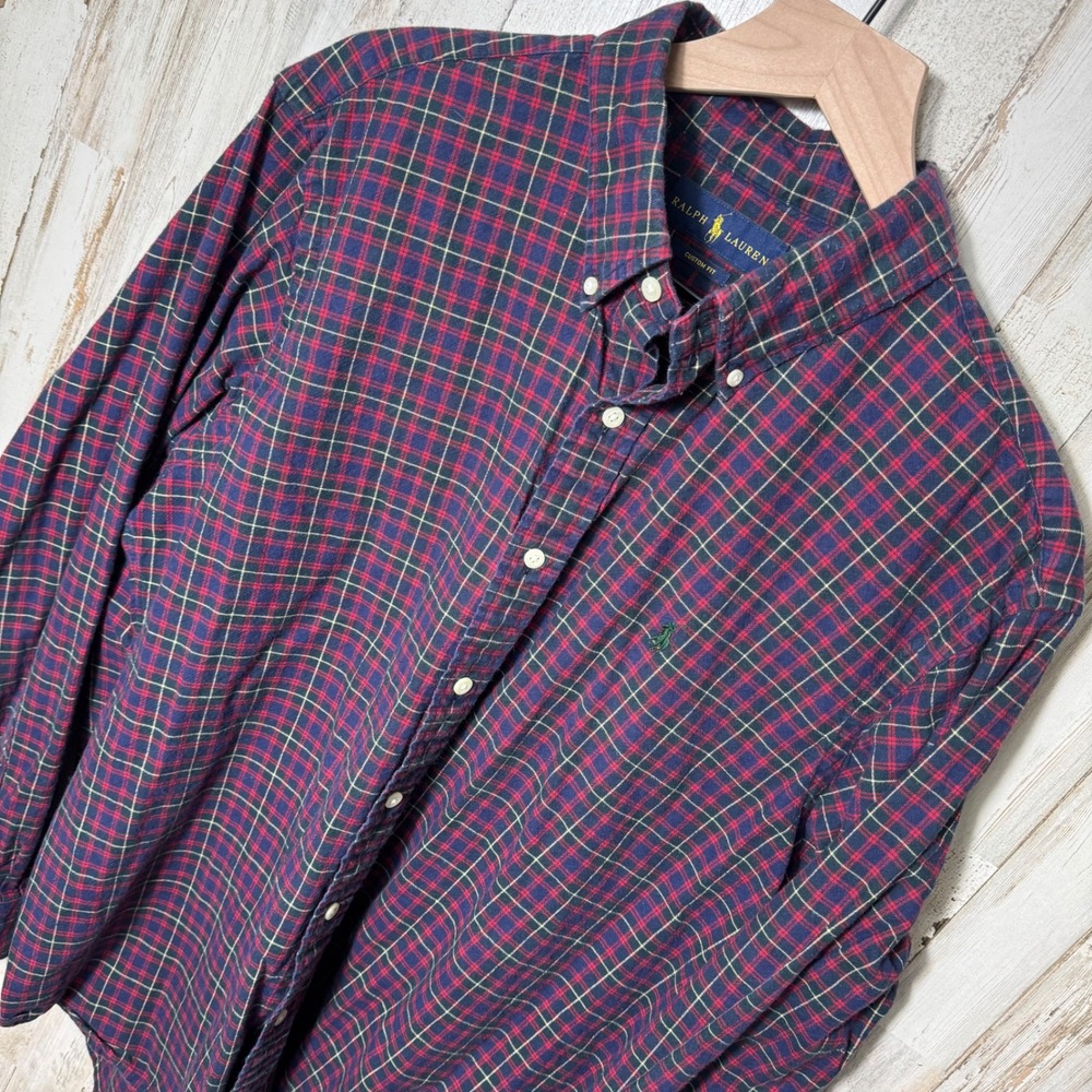 Polo Ralph Lauren Plaid Flannel Button Down Long Sleeve Shirt Mens‎ Size XL